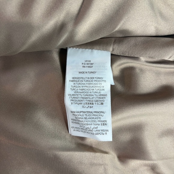 Boden Tan and Orange Striped Wool Coat 3-button size US 10 - Picture 10 of 12